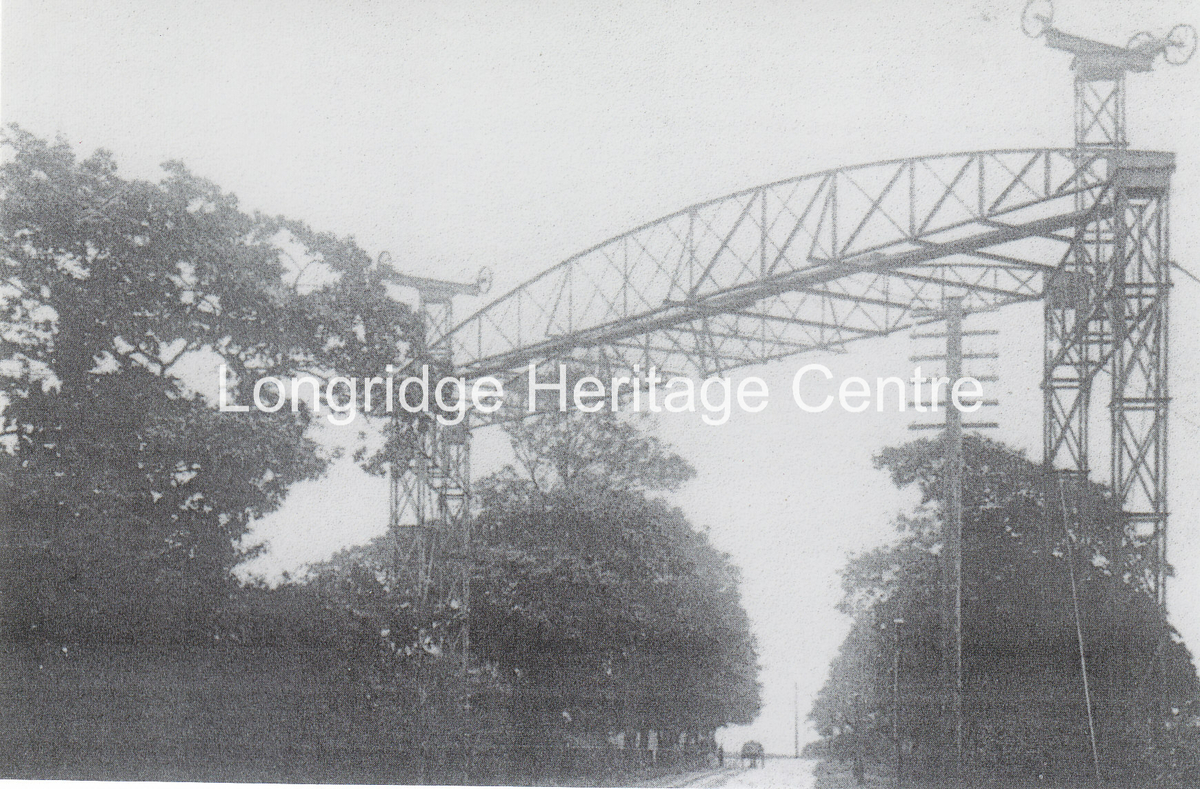 330B - Blackburn Road  (Lower Road) - View showing aerial ropeway in Hothersall - 1908